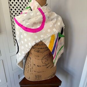 Charles Jourdan Vibrant Polka Dot Scarf